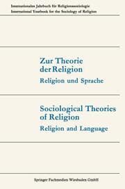 Cover von Zur Theorie der Religion / Sociological Theories of Religion