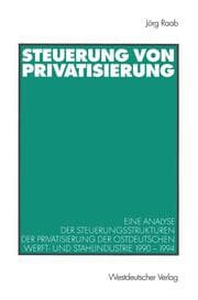 Cover von Steuerung von Privatisierung