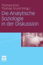 Cover von Die Analytische Soziologie in der Diskussion