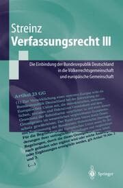 Cover von Verfassungsrecht III