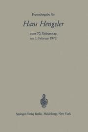 Cover von Freundesgabe für Hans Hengeler zum 70.Geburtstag am 1.Februar 1972