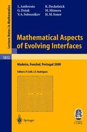 Cover von Mathematical Aspects of Evolving Interfaces