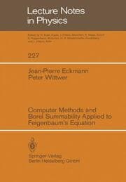 Cover von Computer Methods and Borel Summability Applied to Feigenbaums Equation
