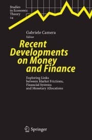 Cover von Recent Developments on Money and Finance
