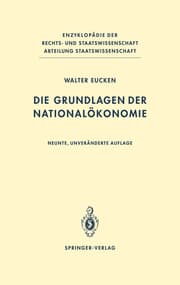 Cover von Die Grundlagen der Nationalökonomie