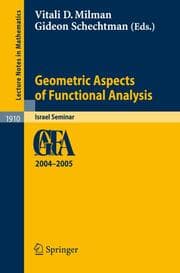 Cover von Geometric Aspects of Functional Analysis