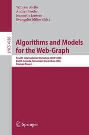 Cover von Algorithms and Models for the Web-Graph