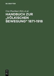 Cover von Handbuch zur 'Völkischen Bewegung' 1871-1918