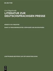 Cover von Personenregister ( Verfasser und Biographien )