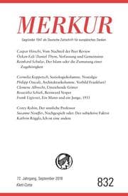 Cover von MERKUR Deutsche Zeitschrift für europäisches Denken 832
