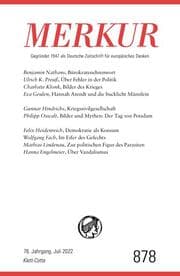 Cover von MERKUR Gegründet 1947 als Deutsche Zeitschrift für europäisches Denken - 7/2022