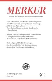 Cover von MERKUR 4/2025, Jg.79
