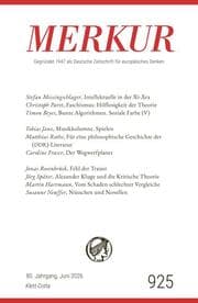 Cover von MERKUR 6/2026, Jg.80
