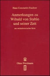 Cover von Anmerkungen zu Wibald von Stablo und seiner Zeit aus rechtshistorischer Sicht