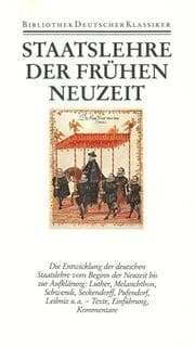 Cover von Staatslehre der Frühen Neuzeit