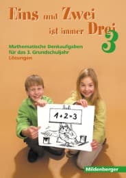 Cover von Eins und Zwei ist immer Drei. Denkaufgaben für die 3. Grundschulklasse