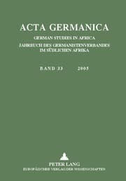 Cover von Acta Germanica