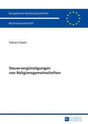 Cover von Steuervergünstigungen von Religionsgemeinschaften
