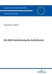 Cover von Die D&O-Versicherung des Aufsichtsrats