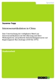 Cover von Interessenartikulation in China