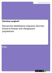 Cover von Discuss the distribution of genetic diversity found in human and chimpanzee populations