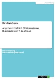 Cover von Angebotsvergleich (Unterweisung Bürokaufmann / -kauffrau)