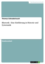 Cover von Rhetorik - Eine Einführung in Historie und Systematik