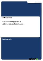 Cover von Wissensmanagement in Unternehmensberatungen