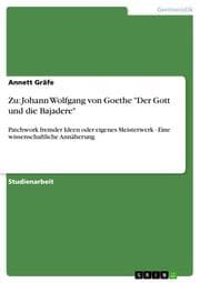 Cover von Zu: Johann Wolfgang von Goethe 'Der Gott und die Bajadere'