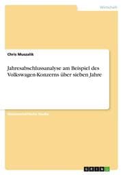 Cover von Jahresabschlussanalyse am Beispiel des Volkswagen-Konzerns über sieben Jahre