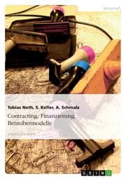 Cover von Contracting, Finanzierung, Betreibermodelle