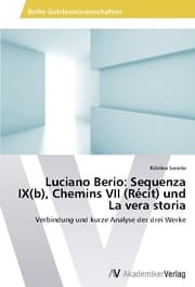 Cover von Luciano Berio: Sequenza IX(b), Chemins VII (Récit) und La vera storia