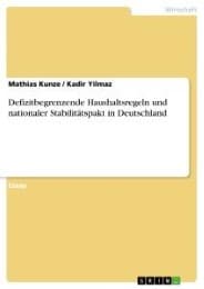 Cover von Defizitbegrenzende Haushaltsregeln und nationaler Stabilitätspakt in Deutschland