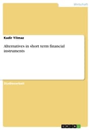 Cover von Alternatives in short term financial instruments