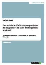 Cover von Exemplarische Kodierung ausgewählter Zeitungsartikel mit Hilfe des Programms MAXqda2