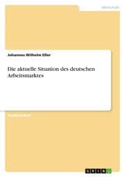 Cover von Die aktuelle Situation des deutschen Arbeitsmarktes