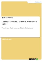 Cover von Der Preis-Standard-Ansatz von Baumol und Oates