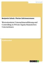 Cover von Wertorientierte Unternehmensführung und Controlling in Private Equity-finanzierten Unternehmen