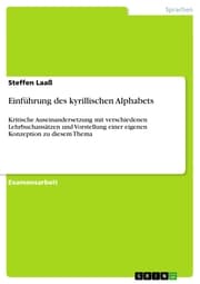 Cover von Einführung des kyrillischen Alphabets