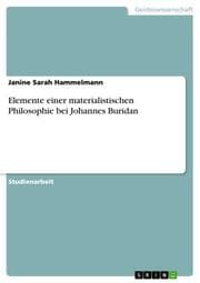Cover von Elemente einer materialistischen Philosophie bei Johannes Buridan