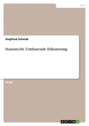 Cover von Staatsrecht. Umfassende Erläuterung