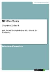 Cover von Negative Ästhetik