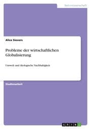Cover von Probleme der wirtschaftlichen Globalisierung
