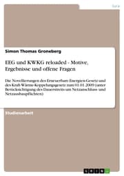 Cover von EEG und KWKG reloaded - Motive, Ergebnisse und offene Fragen
