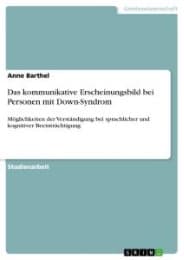 Cover von Das kommunikative Erscheinungsbild bei Personen mit Down-Syndrom
