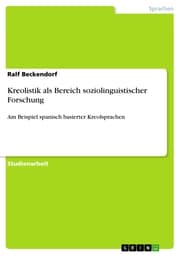 Cover von Kreolistik als Bereich soziolinguistischer Forschung