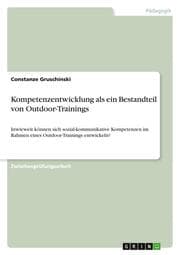 Cover von Kompetenzentwicklung als ein Bestandteil von Outdoor-Trainings