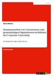 Cover von Zusammenarbeit von Unternehmen und gemeinnützigen Organisationen im Rahmen des Corporate Citizenship