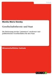 Cover von Gesellschaftstheorie und Staat