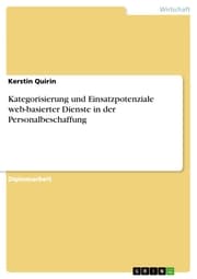 Cover von Kategorisierung und Einsatzpotenziale web-basierter Dienste in der Personalbeschaffung